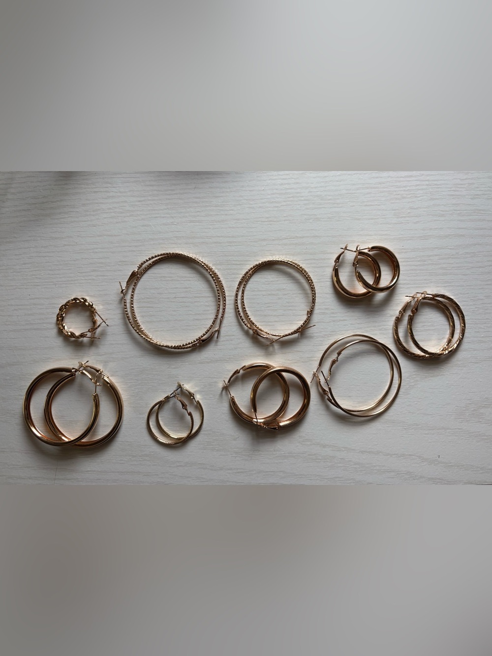 Gold-Tone Hoop Earring Set